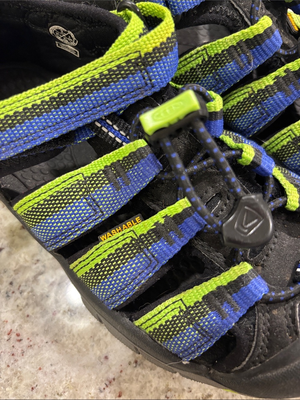 Keen Kids Blue & Green Strappy Closed-Toe Outdoor Sandals - Picture 4 of 8